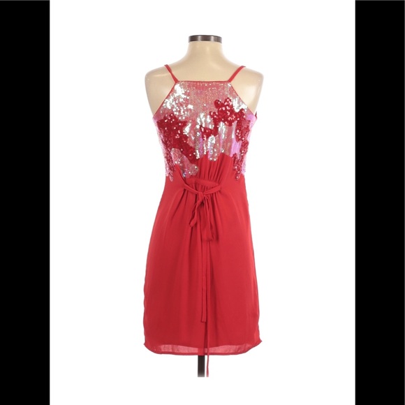 NWT CHELSEA & VIOLET Fire Sequins Dress XS - Picture 2 of 8
